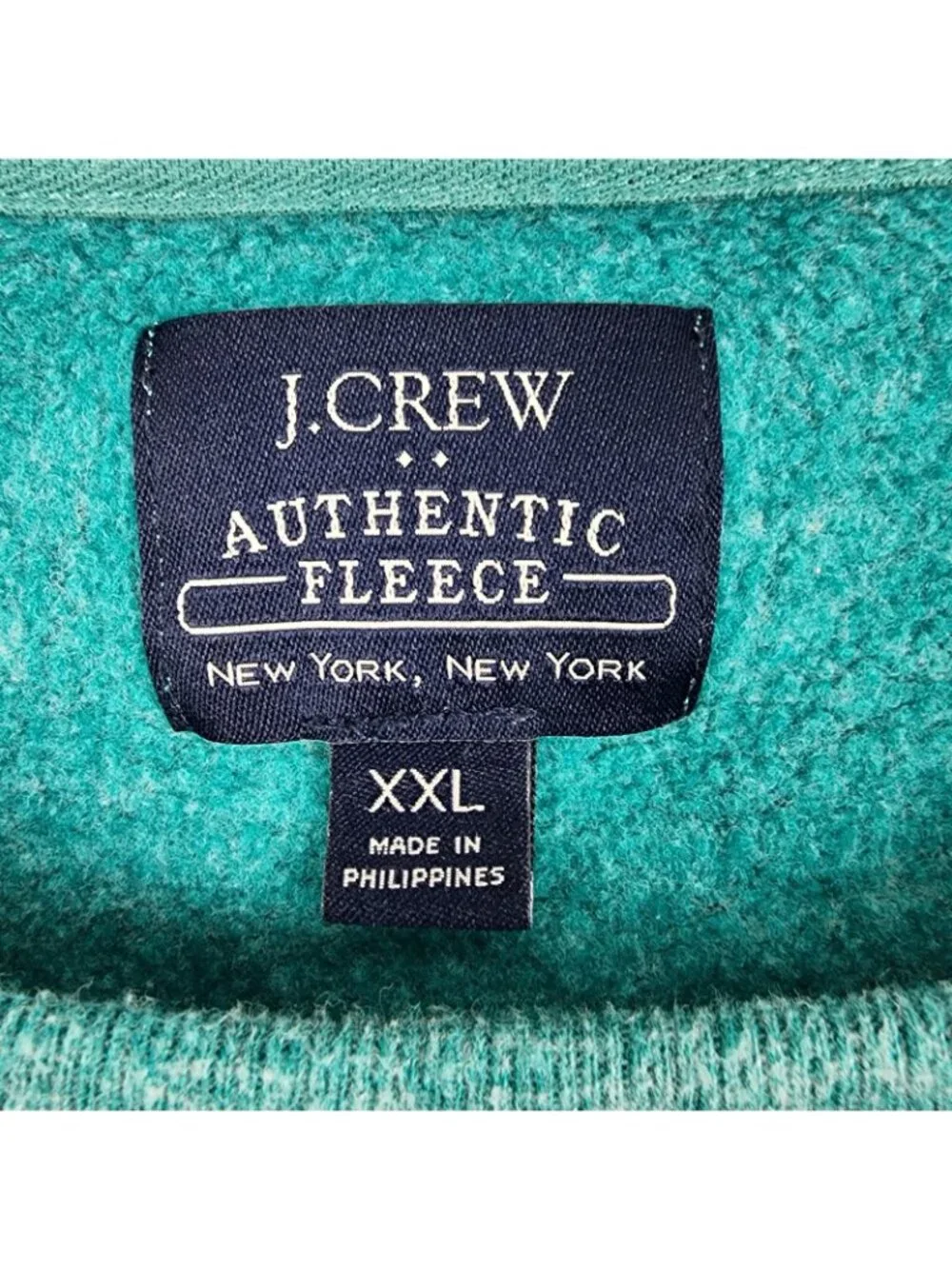 J.Crew Monterey Sweatshirt Mens XXL Crewneck Pullover Authentic Fleece Turquoise